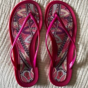 Authentic Emilio Pucci jelly flip flop sandals